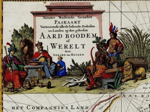 Van Keulen World Map 1728 Antique Map