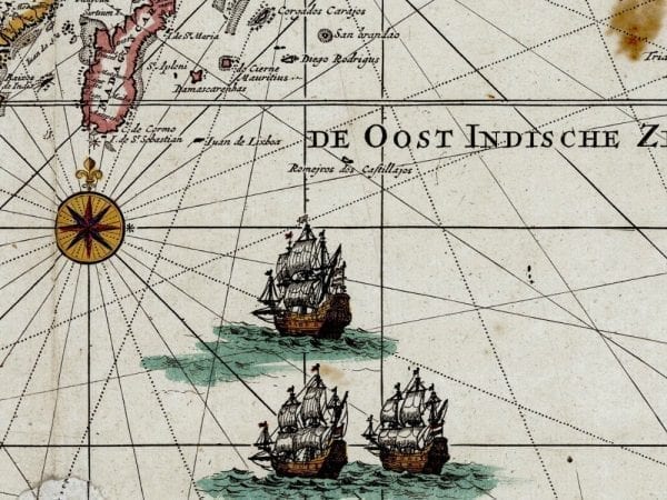 Van Keulen World Map 1728 Antique Map