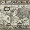 Blaeu World Map 1635 Antique Map