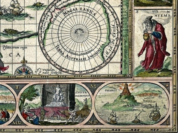 Blaeu World Map 1635 Antique Map