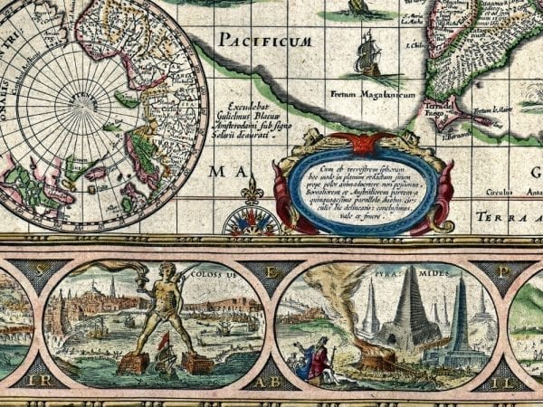 Blaeu World Map 1635 Antique Map