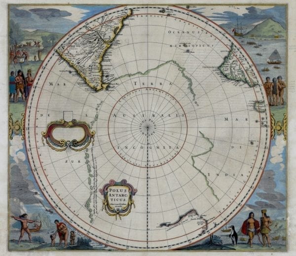 The South Pole 1638 Antique Map