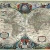 Hondius World Map 1641 Antique Map