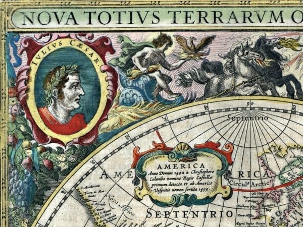 Hondius World Map 1641 Antique Map