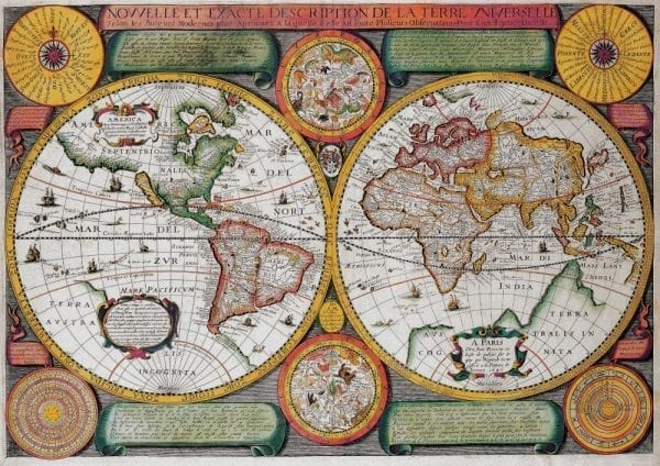 Boisseau World Map 1646 Antique Map
