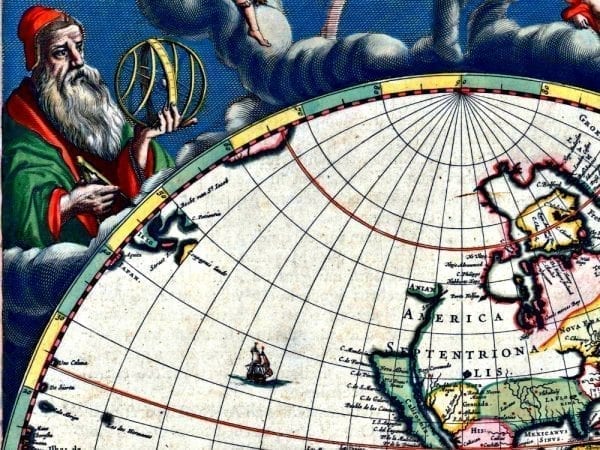 Blaeu World Map 1664 Antique Map