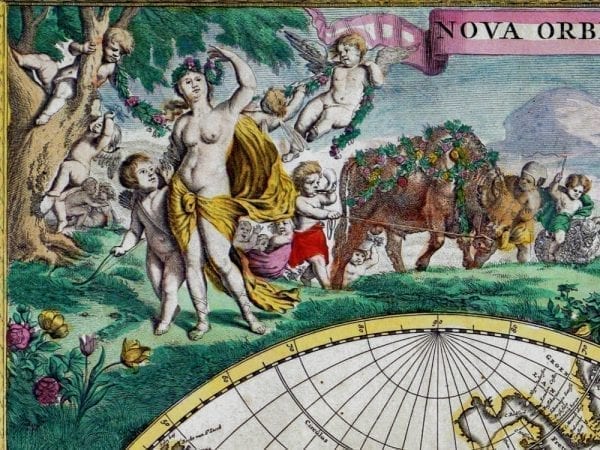 De Wit World Map 1680 Antique Map