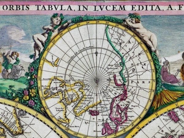 De Wit World Map 1680 Antique Map