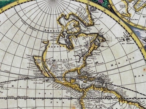 De Wit World Map 1680 Antique Map