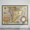 Vintage Map of South America 1623. Antique Map