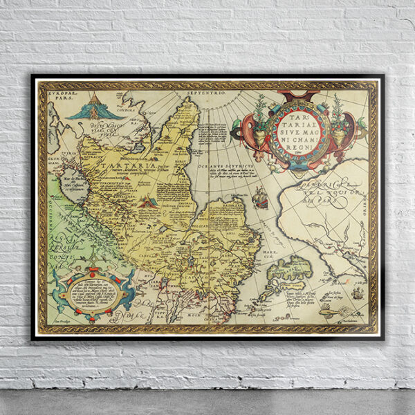 Vintage Map of Tartaria 1570 Antique Map