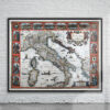 Vintage Map of Italy 1626 Antique Map