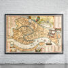 Vintage Map of Venice 1695 Antique Map
