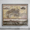 Vintage Map of London 1730 Antique Map