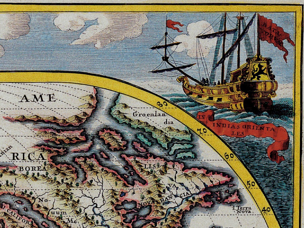 Vintage Scherer Map of the World 1700