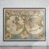 Vintage Nolin Map of the World 1741 Antique Map