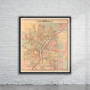 Vintage Map of Rockford 1886 Antique Map