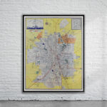 Vintage Map of San Antonio 1950 Antique Map
