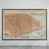 Vintage Birdseye View of San Francisco 1912 Antique Map