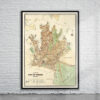 Vintage Map of Sydney 1895 Antique Map