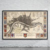 Vintage Map of London Antique Map