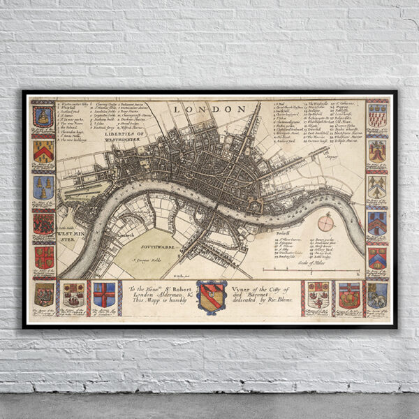 Vintage Map of London Antique Map