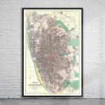 Vintage Map of Liverpool 1890 Antique Map