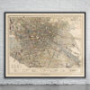 Vintage Map of Berlin 1883 Antique Map