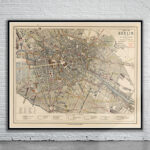 Vintage Map of Berlin 1883 Antique Map