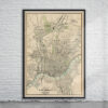 Vintage Map of Cincinnati 1898 Antique Map