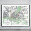 Vintage Map of Hamburg 1880 Antique Map