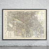 Vintage Map of Paris 1883 Antique Map