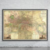 Vintage Map of London 1830 Antique Map