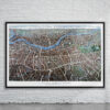 Vintage Birdseye View of London 1851 Antique Map