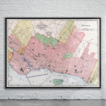 Vintage Map of Montreal 1898 Antique Map