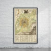 Vintage Map of Moscow 1789 Antique Map