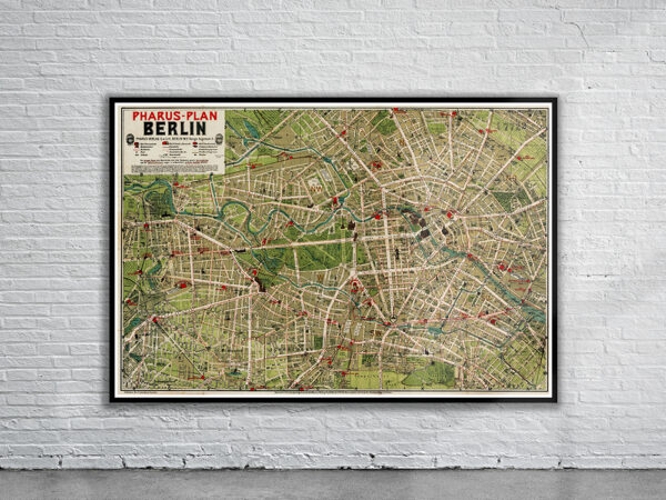 Vintage Map of Berlin 1906 Antique Map