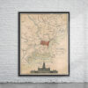 Vintage Map of Philadelphia 1777 Antique Map