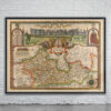 Vintage Map of Barkshire Antique Map