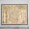 Vintage Map of Wiltshire Antique Map