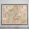 Vintage Map of Cumberland Antique Map