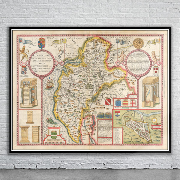 Vintage Map of Cumberland Antique Map