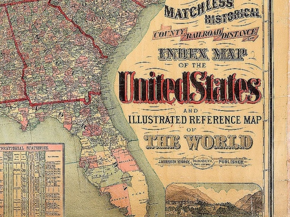 Vintage Map of the United States - AM56 4
