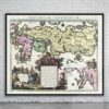 Vintage Map of Japan 1740 Antique Map