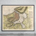 Vintage Map of the City of Havana 1763 Antique Map