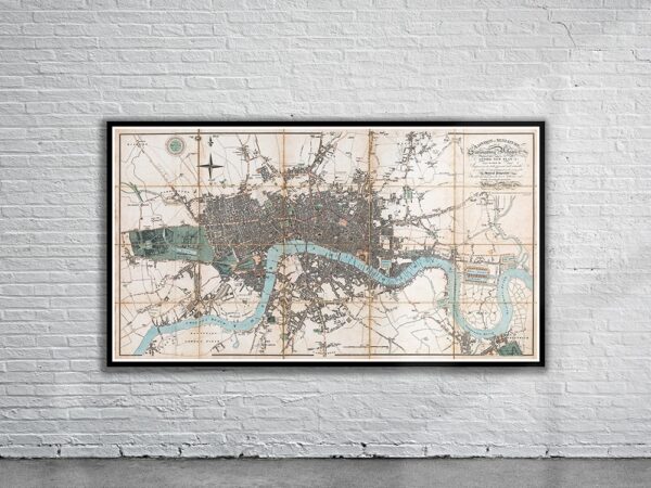 Vintage Map of London 1806 Antique Map