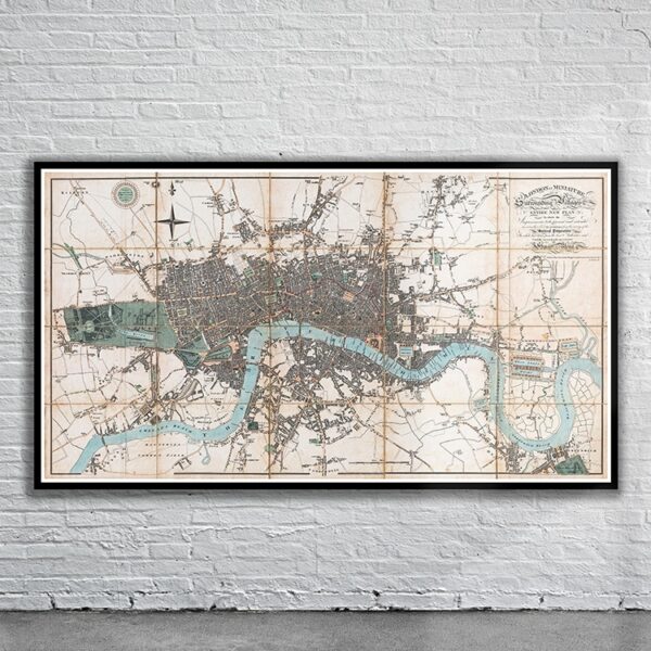 Vintage Map of London 1806 Antique Map