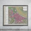 Vintage Map of Bordeaux 1777 Antique Map