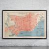 Vintage Map of Buenos Aires 1888 Antique Map