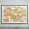 Vintage Map of Hong Kong 1969 Antique Map